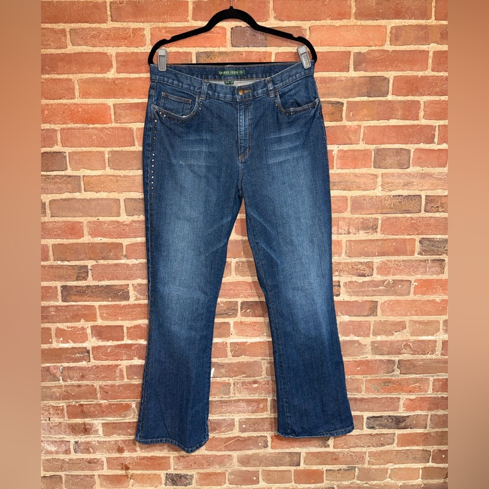 Ralph‎ Lauren Dark Blue Bootcut Jeans with Stud Detail